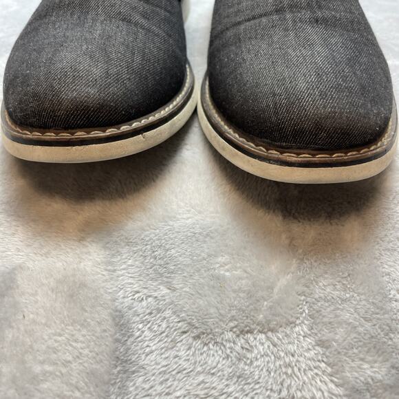 Madden M-Dolyn Denim Chukka Boots Mens 12M Blue Canvas Lace Up Hipster Shoes - Picture 2 of 11